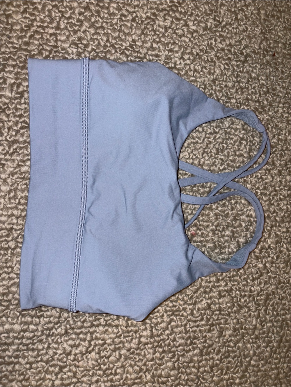 Light Blue Strappy Sports Bra